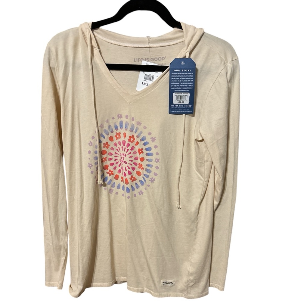 Life is Good.  Long Sleeve Hoodie. Size Small. New with Tags